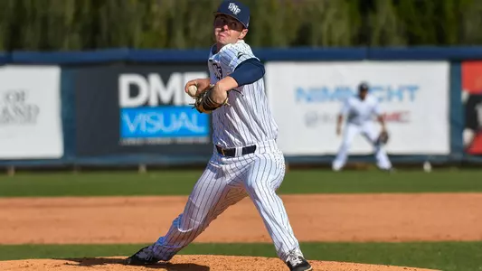 Brandon Reitz prepares to cock back for the pitch