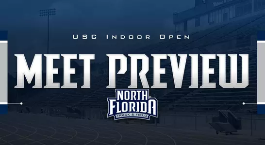 track and field meet preview graphic for USC Indoor Open
