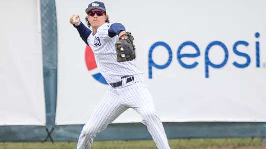 Blake Marabell throws the ball from outfield.