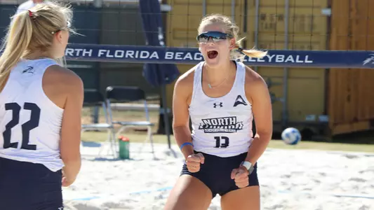 Jessi Freeman and Blaire Register celebrate.