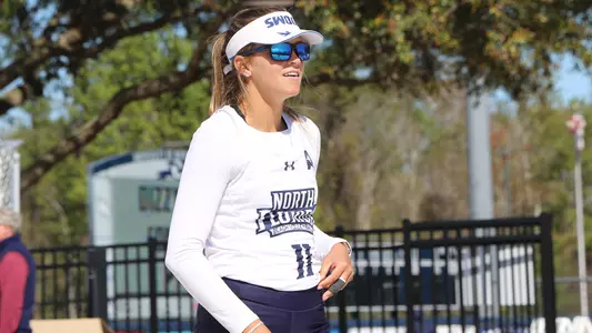 Madilyn McCarty looks on before a point.