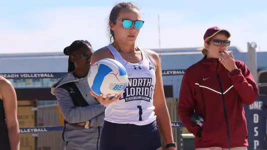 Dana Roskic holds out the ball.