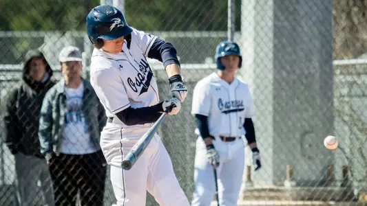 Tucker Horsley swings at a pitch.