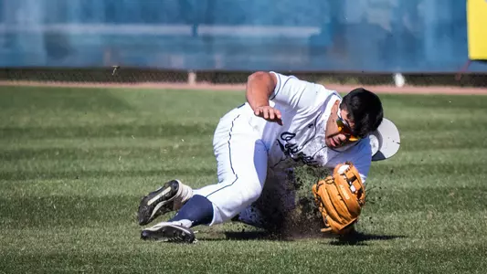 Raff Libunao catches the ball in the out field