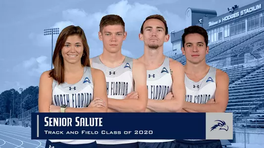 senior salute track and field class of 2020 featuring Zeller, Escobar, Sultanov and Leverone