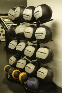 Medicine balls stacked up