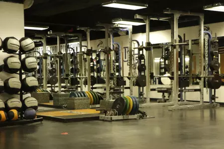 Long shot of the weight room