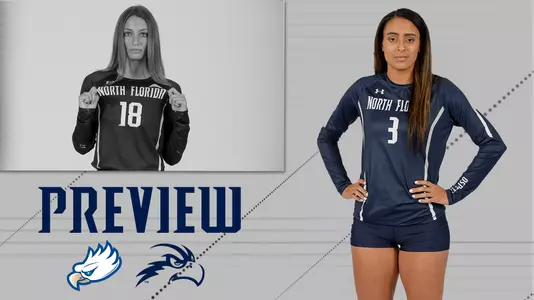 VB Preview UNF vs. FGCU Gray UNF Player Background