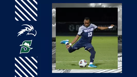 Colain Jean kicking ball - Stetson graphic