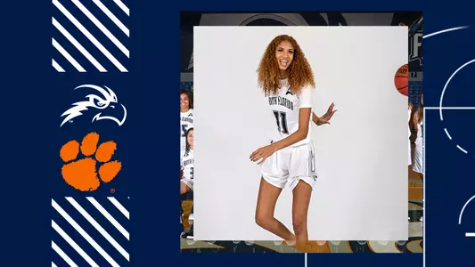 Clemson preview graphic with a picture of Jazz Bond