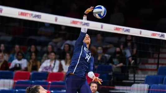 Dariana Hollingsworth-Santana attacks the ball.