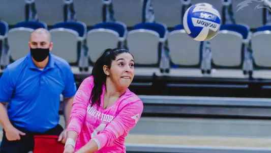 Rocio Moro digs the ball