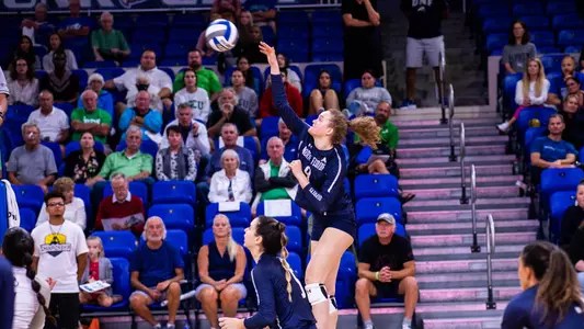 Anna Butler attacks the ball.