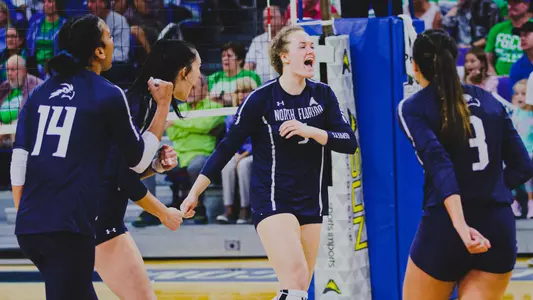 Anna Butler celebrates a point.