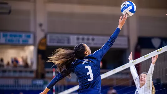 Gabby O'Connell attacks the ball.