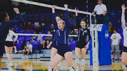 Logan O'Brien celebrates a point