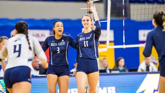 Bre Walp celebrates a point