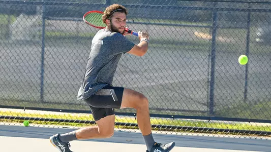 Rodrigo Crespo hits a backhand