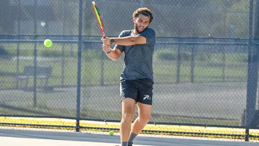 Rodrigo Crespo hits a backhand