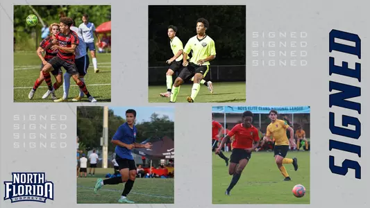 MSOC signing day release graphic with four signees