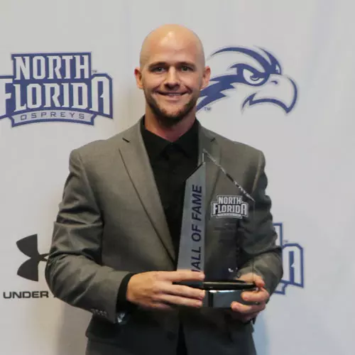 Donnie Dewees poses with his HOF trophy