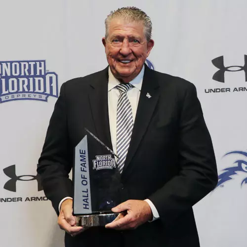 Lee Moon poses with his HOF trophy