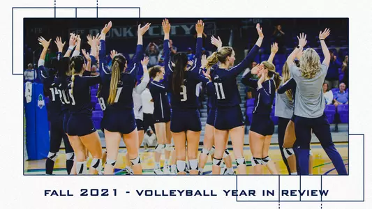 fall 2021 volleyball year in review graphic