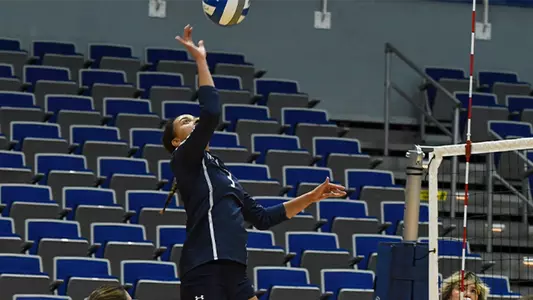 action shot of Gabby O'Connell on the attack