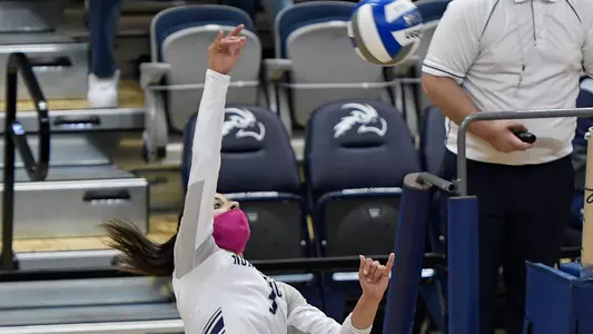 Gabby O'Connell swings through an attack