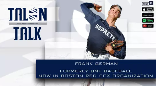 Frank German talon talk graphic with a picture of him