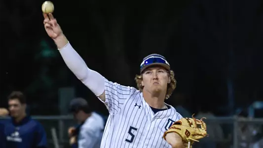Cade Westbrook throwing the ball across the infield