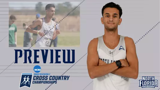 Men's XC preview for 2020 NCAA DI XC Championship featuring action and posed shots of Nathan Jubran