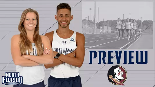 track preview featuring pictures of Louisa Washburn and Jared Vazquez and FSU logo