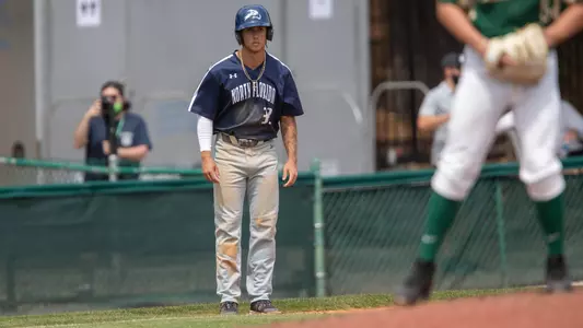 Isaiah Byars standing on second base
