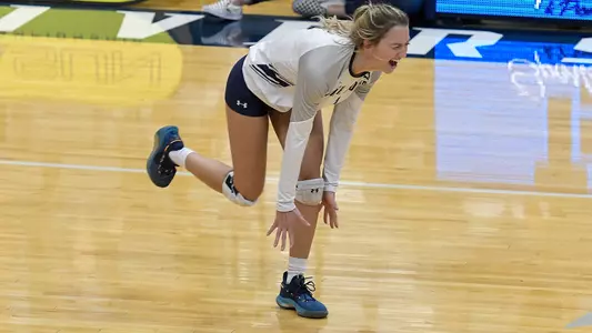 Logan O'Brien celebrating a point