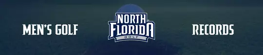 Header graphic for Men's Golf Records with a North Florida Golf logo