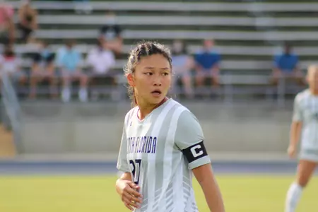 Sophia Thompson looks down the field
