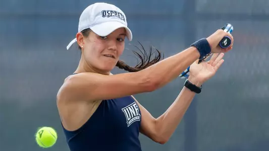 Constanza Gorches follows through on a forehand.