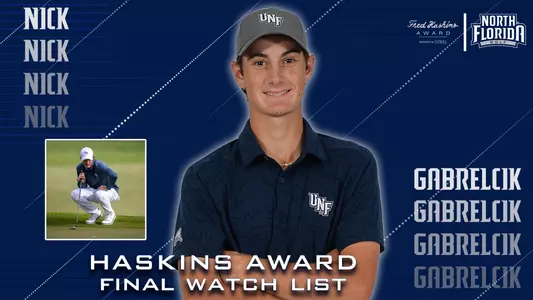 Nick Gabrelcik was named the Final Watch List for the Fred Haskins Award