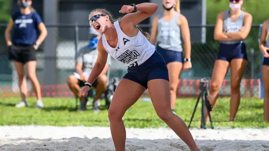 Lauren Galinis getting excited.