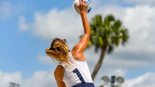 Dana Roskic makes an attack on the ball.