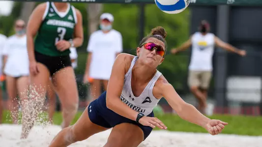 Antonia Harrison dives for the ball.