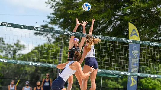 Dana Roskic goes to attack the ball.