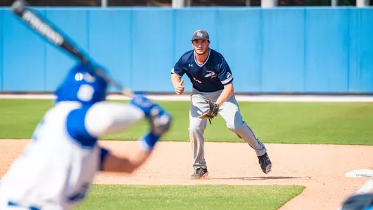 Alex Kachler ready's to catch the ball.
