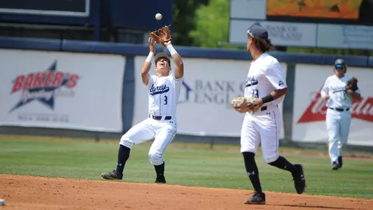 Aidan Sweatt makes a play on a pop out.