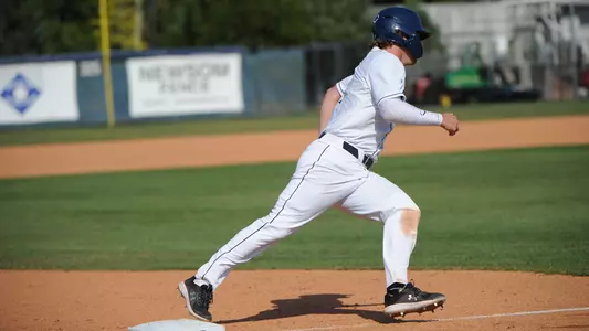 Cade Westbrook rounds third base.
