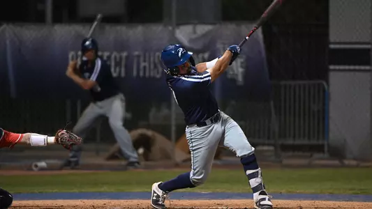 Abraham Sequera connects on a pitch.