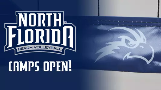 beach vb camp graphic with an Osprey head and text and a logo.