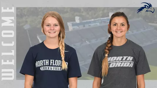 Headshots of Levy and Hirneisen with a background of Hodges Stadium