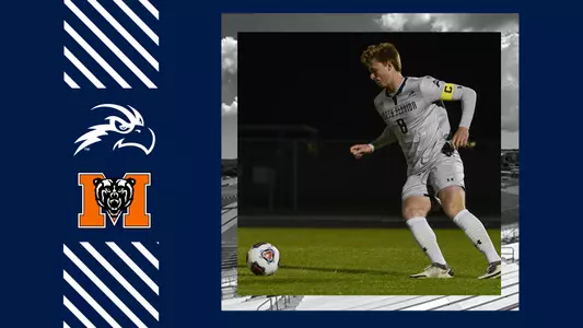 UNF-Mercer Preview graphic of LJ Estes kicking the ball